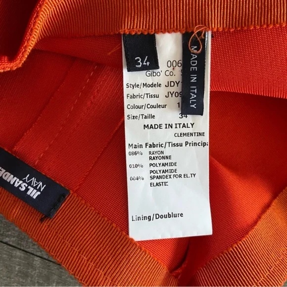 Jil Sander Orange Bodycon Skirt - Picture 4 of 4